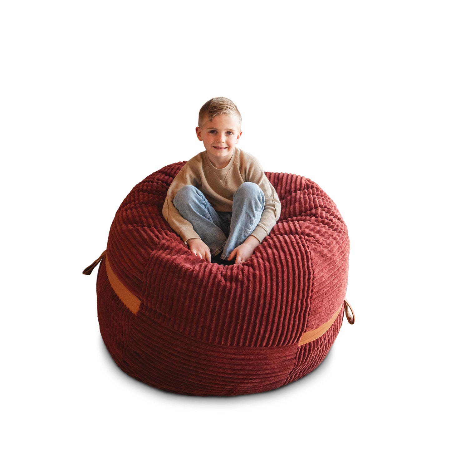 Big Joe Fuf 7Ft Giant Foam Bean Bag Chair, Oversized Couch with Removable Cover for Kids, Teens, Adults, Fog Lenox, Durable Woven Polyester, 7 Foot