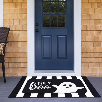 Tinideya 2 Pcs Halloween Door Mats Outdoor Layered Ghost Front Door Mat