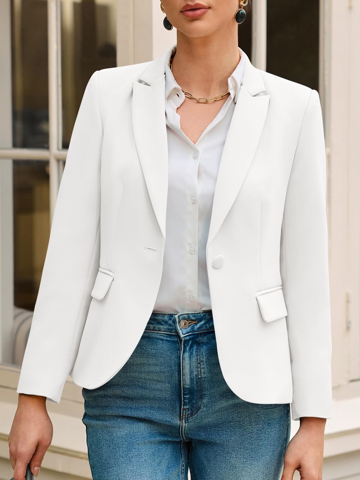 huatandis Women's Business Casual Blazer