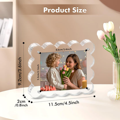 Chivalral 3 Pack 4x6 Acrylic Picture Frame, Double-Sided Tabletop Display