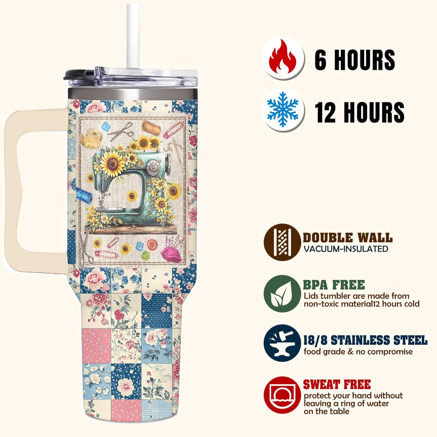 Baseball Mom Gifts - Perfect for Moms from Kids, Friends - Birthday & Christmas - 40oz Tumbler with Handle