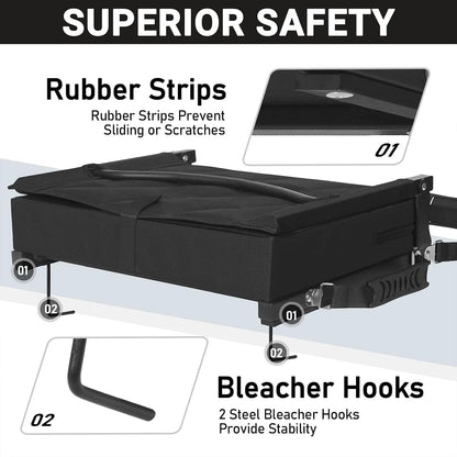 Sheenive Stadium Seats with Back Support, Padded Bleacher Seat Cushion
