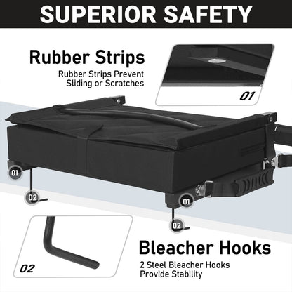 Sheenive Stadium Seats with Back Support, Padded Bleacher Seat Cushion