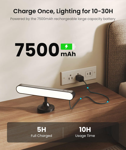 PopoIron Wall Sconce with 7500mAh Rechargeable Battery LED Wall Light for Bedroom with Remote Control, 3 Colors Wireless Wall Lamp 360° Rotation Dimmable Brightness with 15 RGB Colors,Black,1 Pack