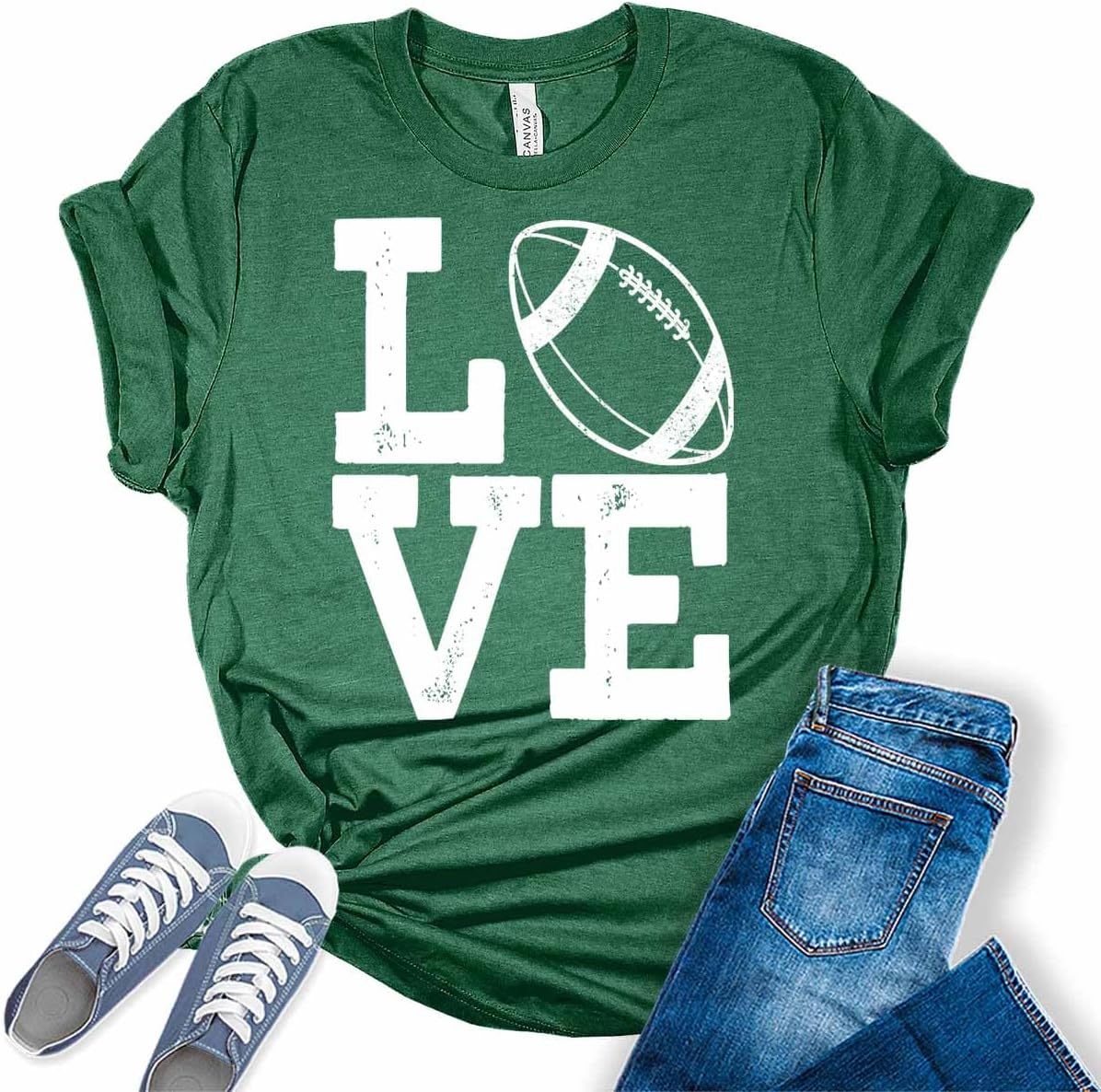 Football Shirts for Women Touchdown Season Tshirt Cute Leopard Bleach Print Fall Graphic Tees
