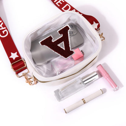Game Day Clear Bag for Women Football Stadium Approved Clear Crossbody Purse Game Day Accessories Outfits
