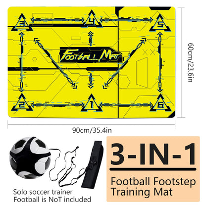 Soccer training mat,Soccer training equipment accessories for All Ages to Improve Speed Strength Agility and Coordination,Anti-Slip/Silent Mat
