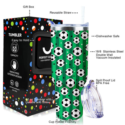 Baseball Mom 40 oz Tumbler with Handle and Straw Lid Leak Proof