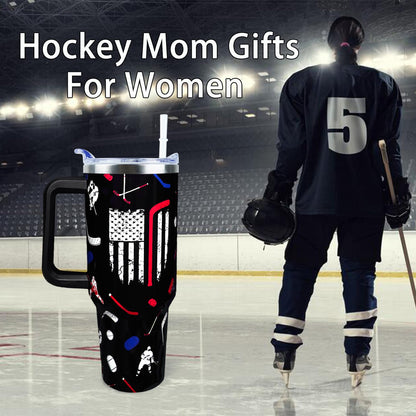 Baseball Mom 40 oz Tumbler with Handle and Straw Lid Leak Proof