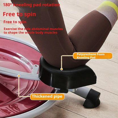 Ab Circle Pro Abdominal Trainer, Core Workout Fitness Equipment with Rotatable Kneeling Pad for Home Gym, Waist, Glutes & Legs Exercise