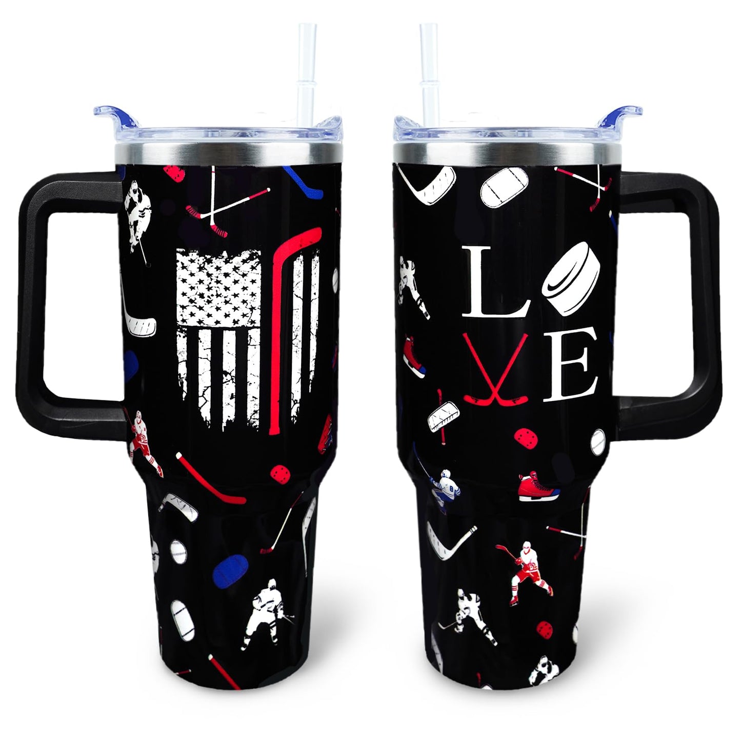 Baseball Mom 40 oz Tumbler with Handle and Straw Lid Leak Proof