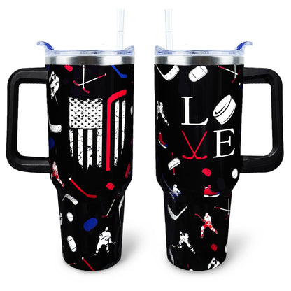 Baseball Mom 40 oz Tumbler with Handle and Straw Lid Leak Proof