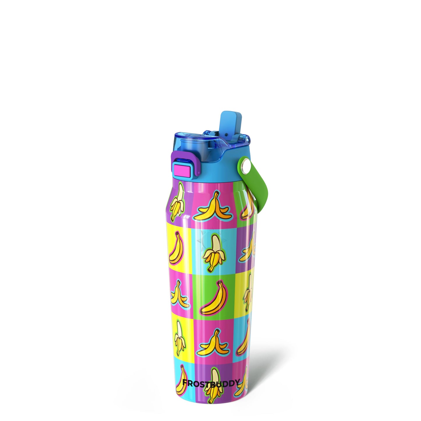 Frost Buddy 24oz Insulated Water Bottle - Straw & Chug Lid - Leak-Proof | Sip-or-chug dual lid | Ice-cold for 24+ hours | Cup-holder friendly