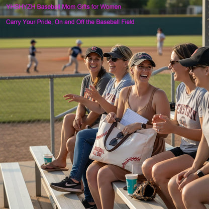 Canvas Tote Bag Baseball Mom Bag Sports Mom Must Haves Baseball Gifts
