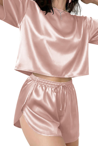 Ekouaer Womens Silk Pajama Set