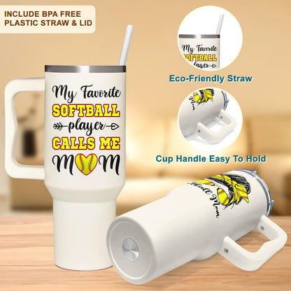 Baseball Mom Gifts - Perfect for Moms from Kids, Friends - Birthday & Christmas - 40oz Tumbler with Handle