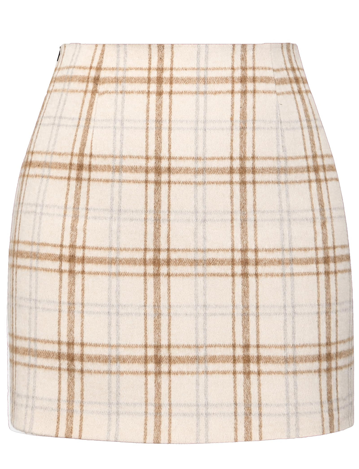 AURUZA Women's Plaid Pencil Mini Skirt