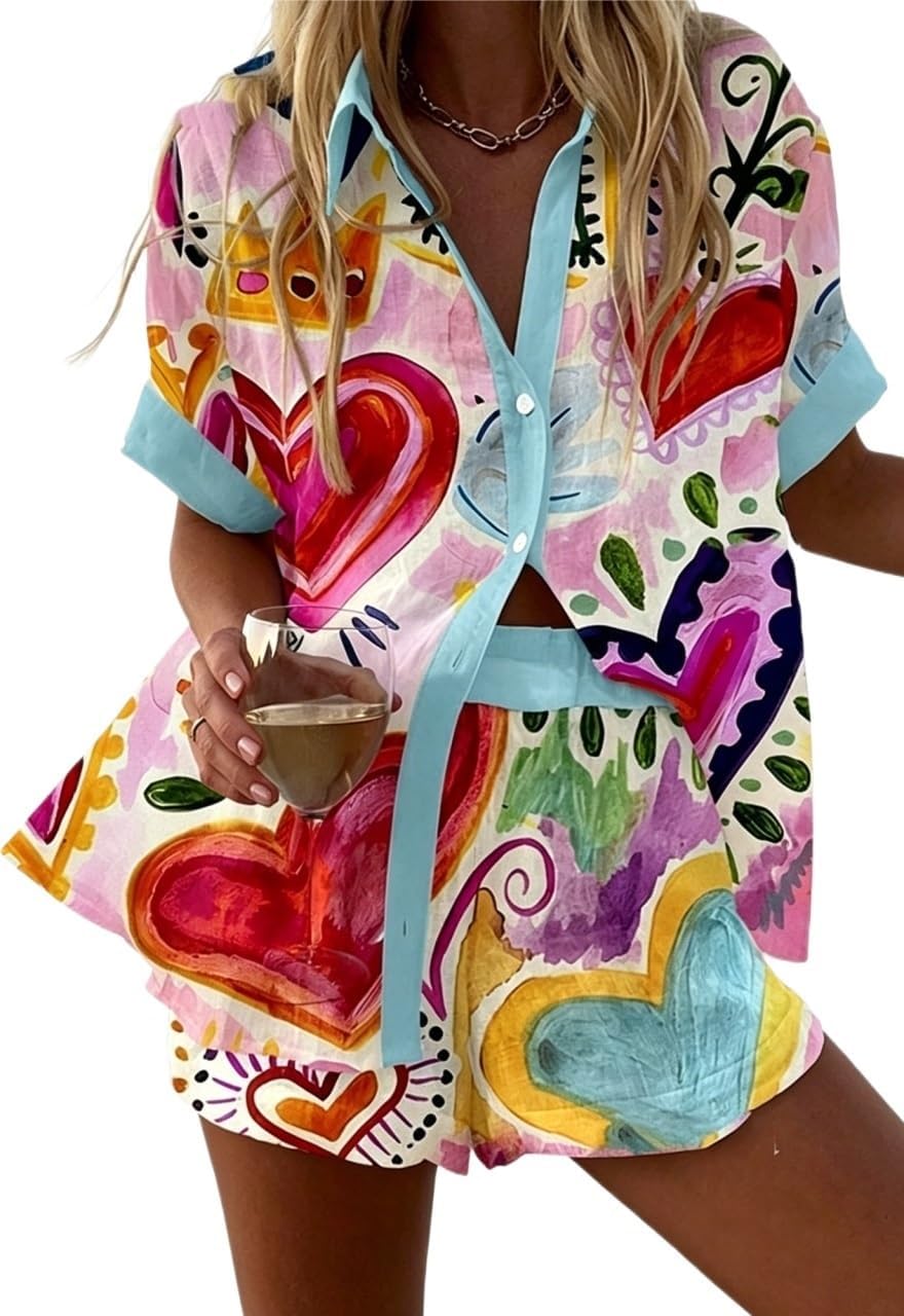 Women's Graffiti Graphic 2 Piece Outfits