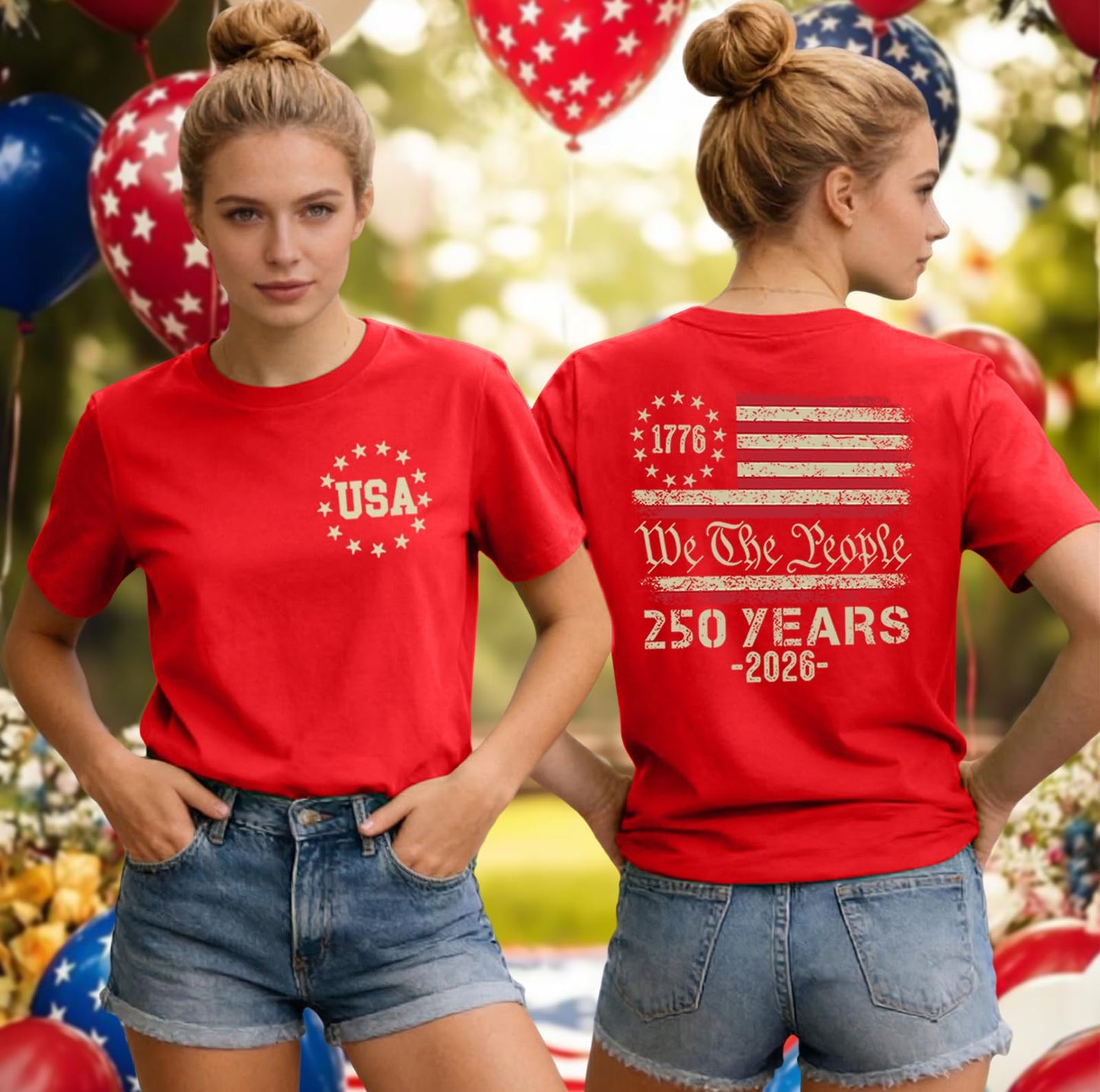 American Flag Shirts for Women 4th of July T-Shirts USA Graphic Tees Casual Blouse Tops
