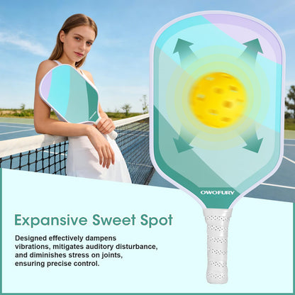 Pickleball Paddles Set of 2 Lightweight Honeycomb Core Pink