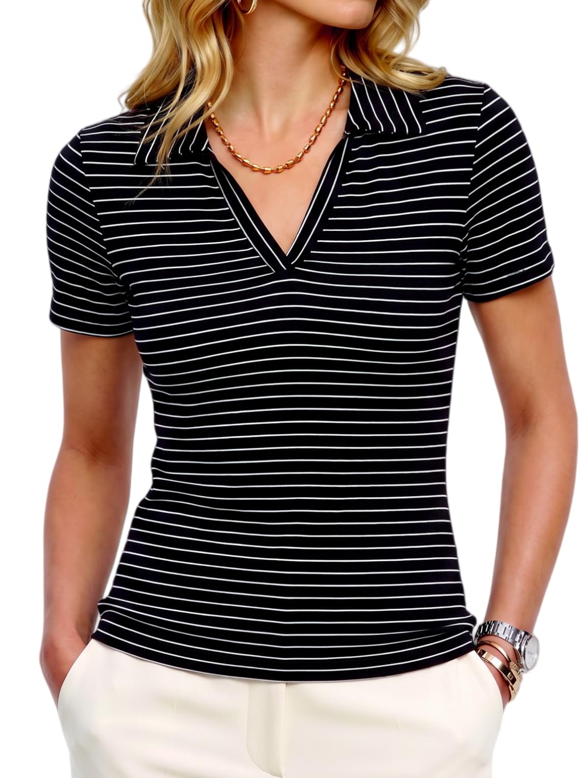 Meetrendi Womens Short Sleeve Work Shirts