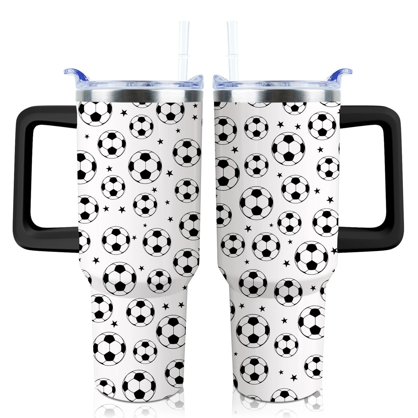 Baseball Mom 40 oz Tumbler with Handle and Straw Lid Leak Proof