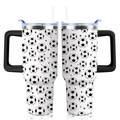 Baseball Mom 40 oz Tumbler with Handle and Straw Lid Leak Proof