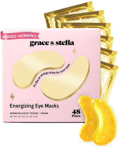grace & stella Under Eye Patches (12 pairs) Eye Masks for Puffy Eyes and Dark Circles - Gifts for Women, Bridesmaids, Birthdays, Bachelorette Party, Self Care Gifts for Women - Vegan Cruelty-Free
