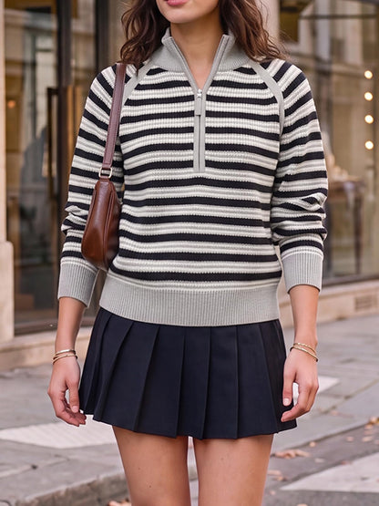 Women's Half Zip Sweater Long Sleeve Pullover