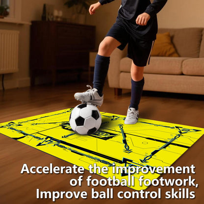 Soccer training mat,Soccer training equipment accessories for All Ages to Improve Speed Strength Agility and Coordination,Anti-Slip/Silent Mat