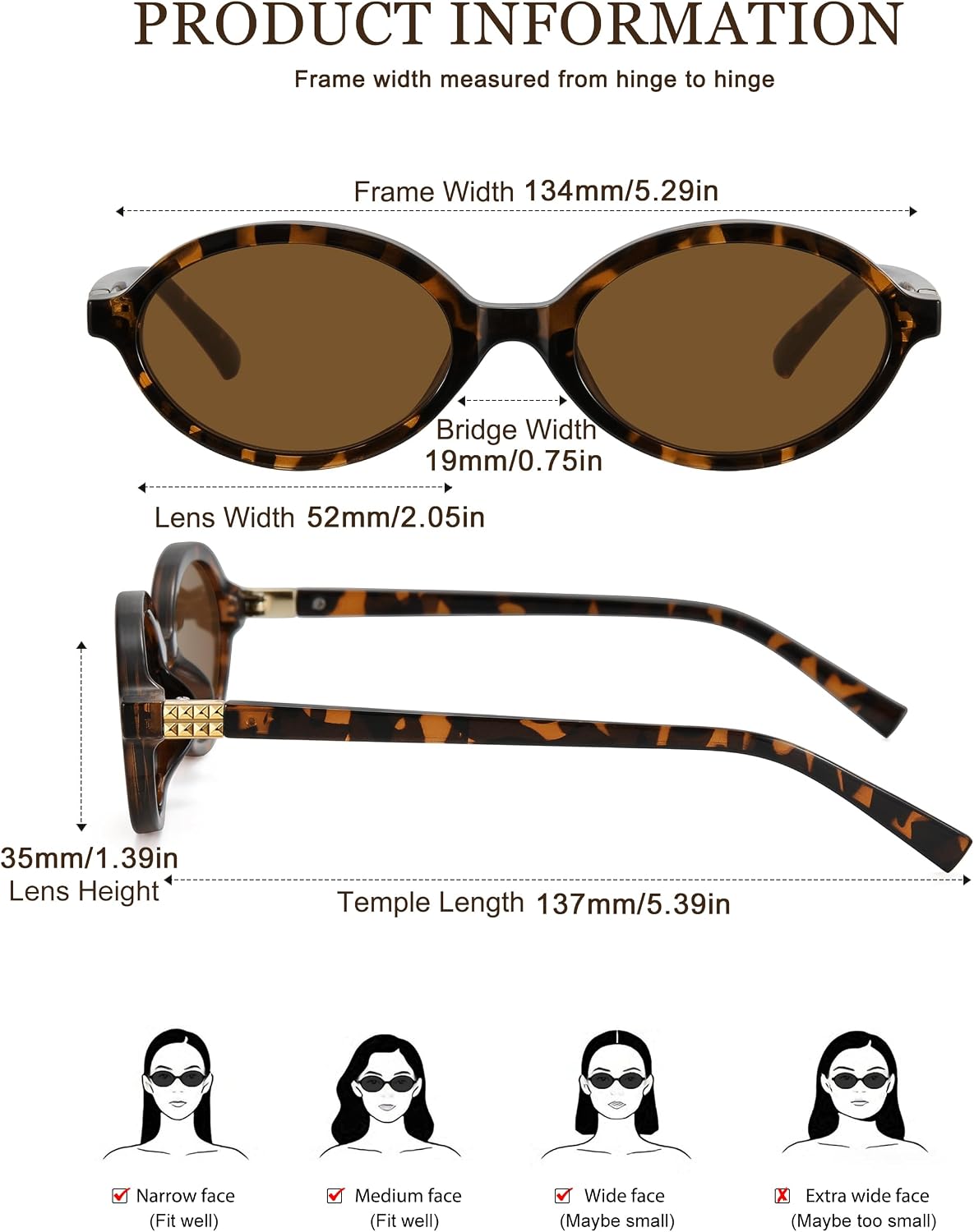 WOWSUN Retro Oval Sunglasses for Women,Slim 90s Vintage Fashion Shades