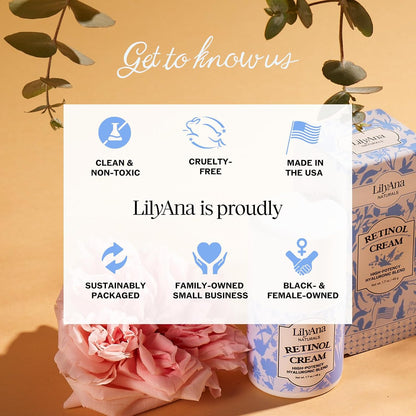 LilyAna Naturals Anti Aging Retinol Face & Neck Cream for Women