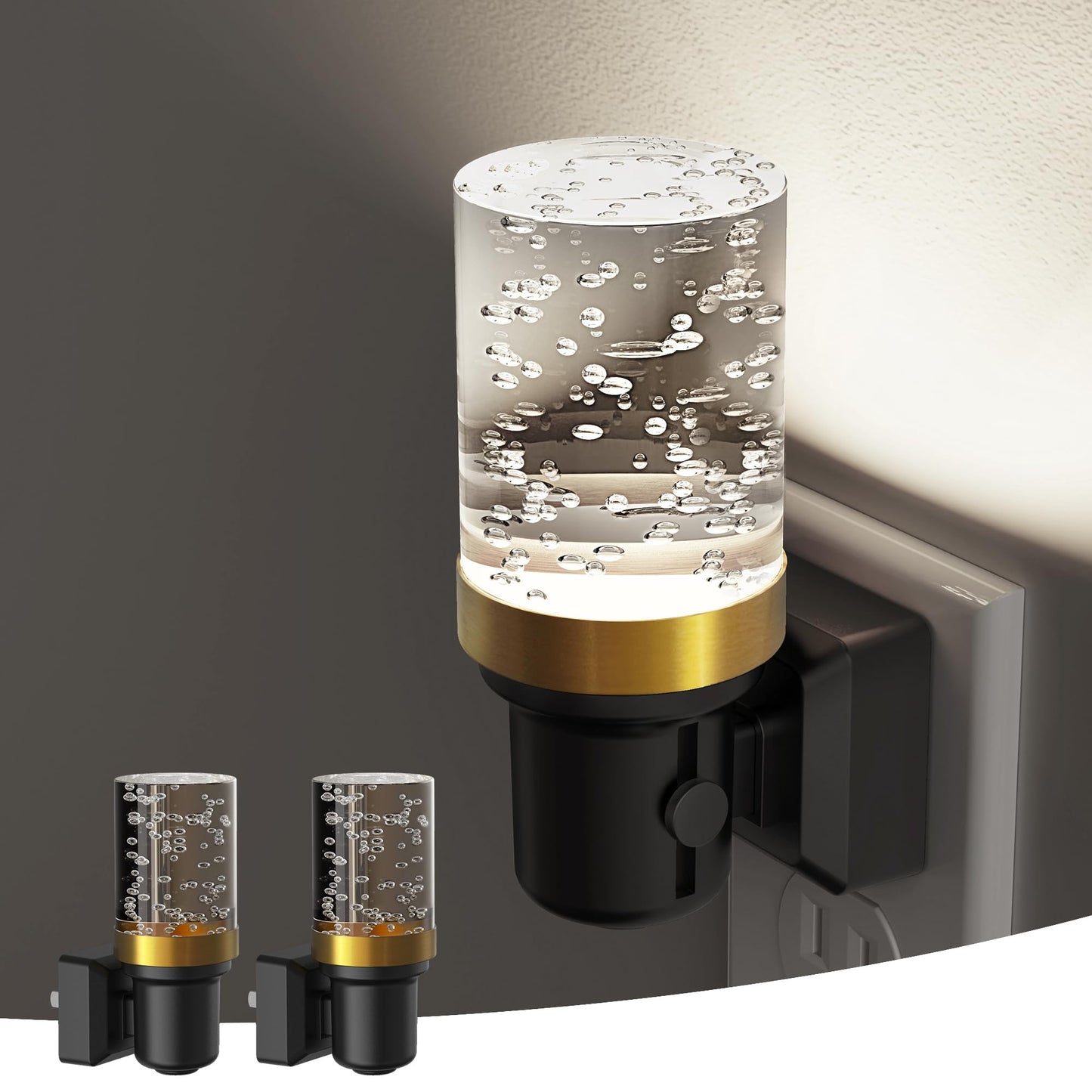 L LOHAS LED Night Light, Modern Night Lights Plug into Wall | 2 Pack