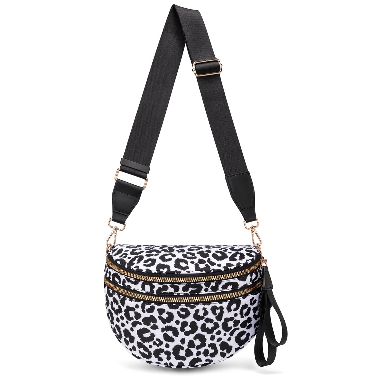 Pure Colour Crossbody Bum Bags for Women Spacious Checkered Cross body Bag Nylon Trendy Fanny Pack for Travel