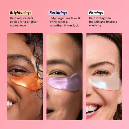 grace & stella New Brightening Eye Patches for Dark Circles (24 Pairs) - Vitamin C Under Eye Patches for Puffiness - Perfect Gifts for Women & Morning Skin Care Routine, Vegan Under Eye Mask
