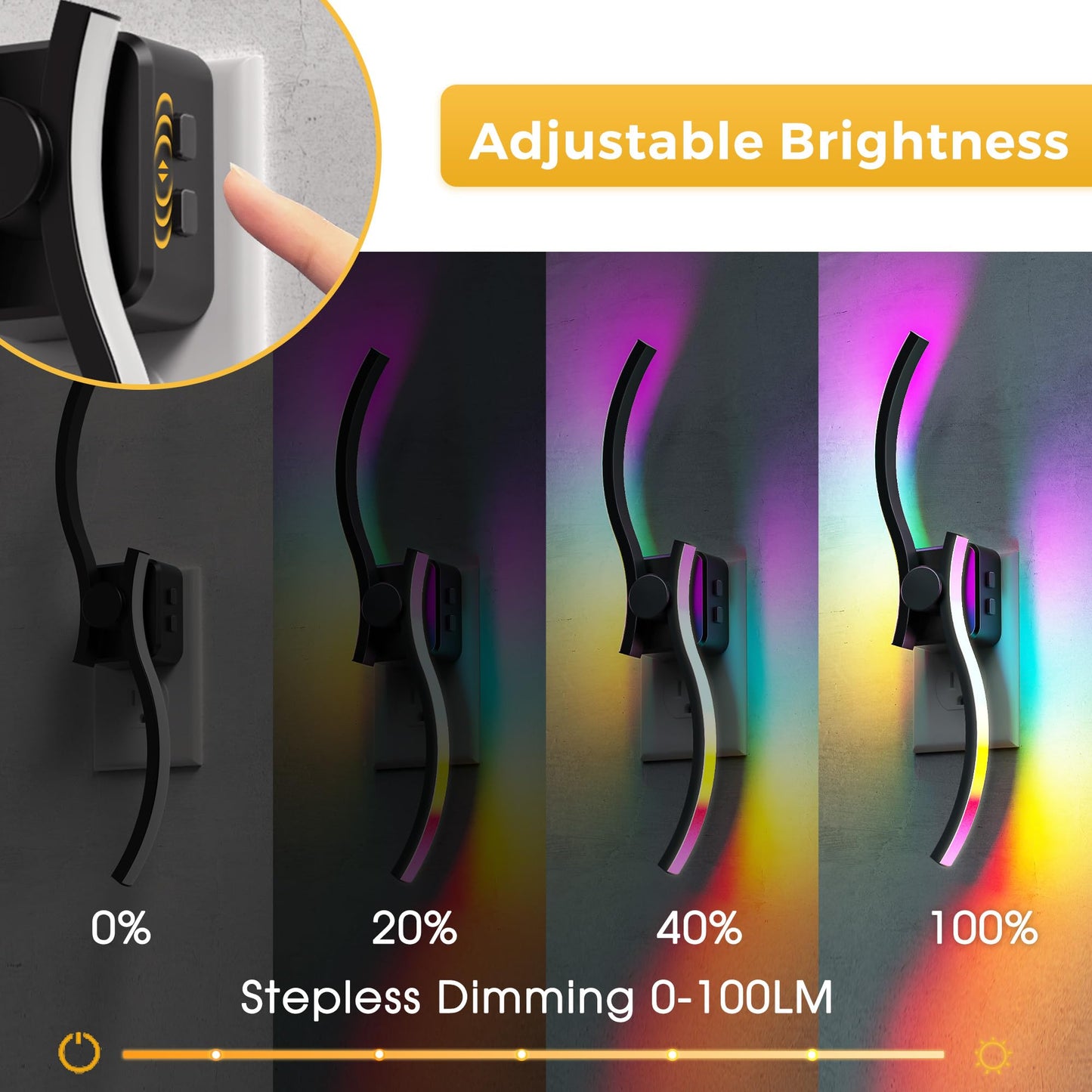 L LOHAS LED Night Light, Modern Night Lights Plug into Wall | 2 Pack