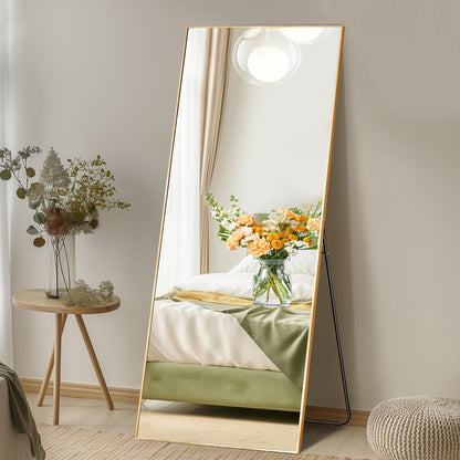 DUMOS 59"x16" Arched Full Length Mirror with Stand