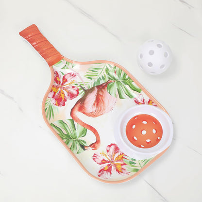 UPware Lovely Lemon Melamine Chip and Dip Snack Tray