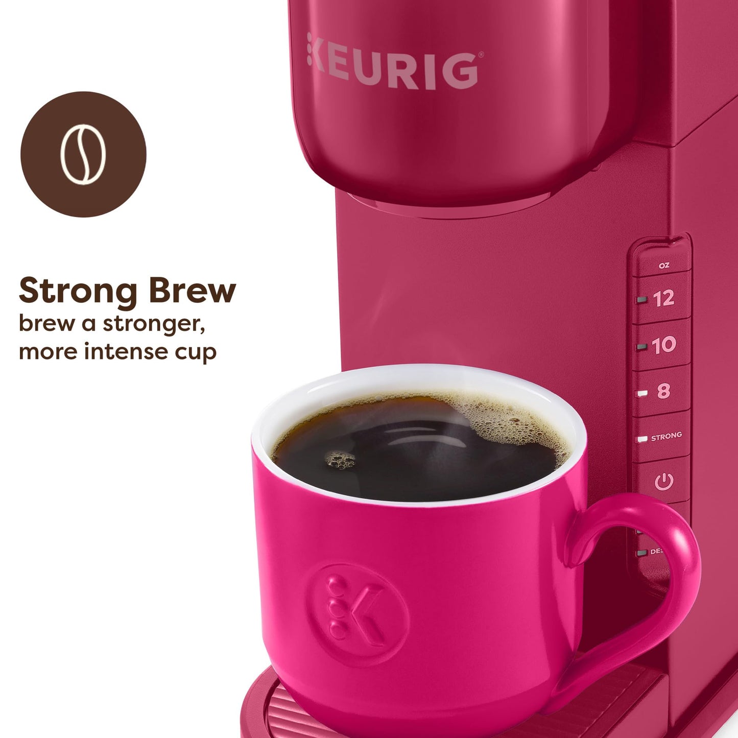 Keurig K-Express Single Serve K-Cup Pod Coffee Maker, 3 Brew Sizes, Strong Button Feature, 42oz Removable Reservoir, Island Berry