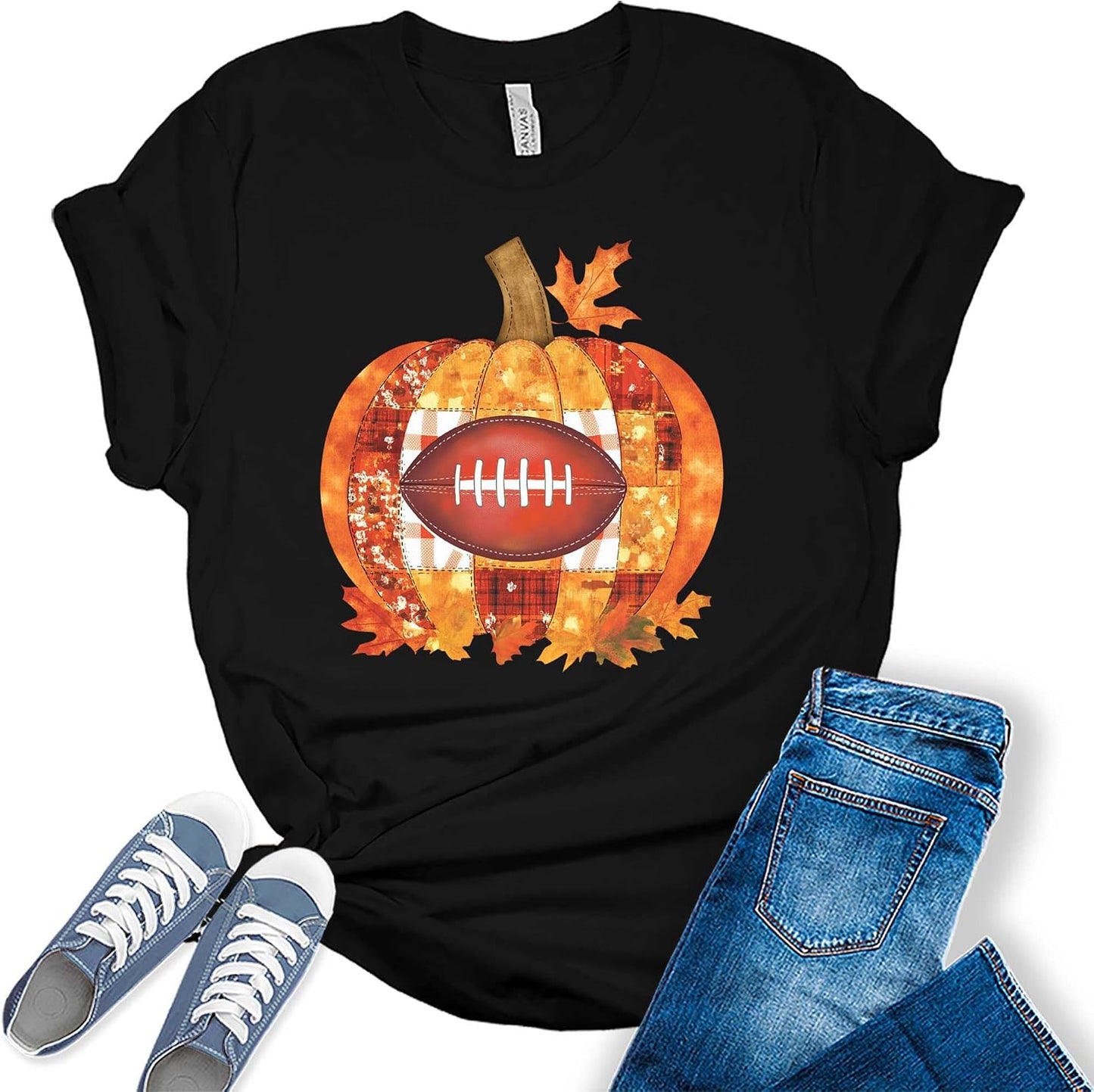 Football Shirts for Women Touchdown Season Tshirt Cute Leopard Bleach Print Fall Graphic Tees