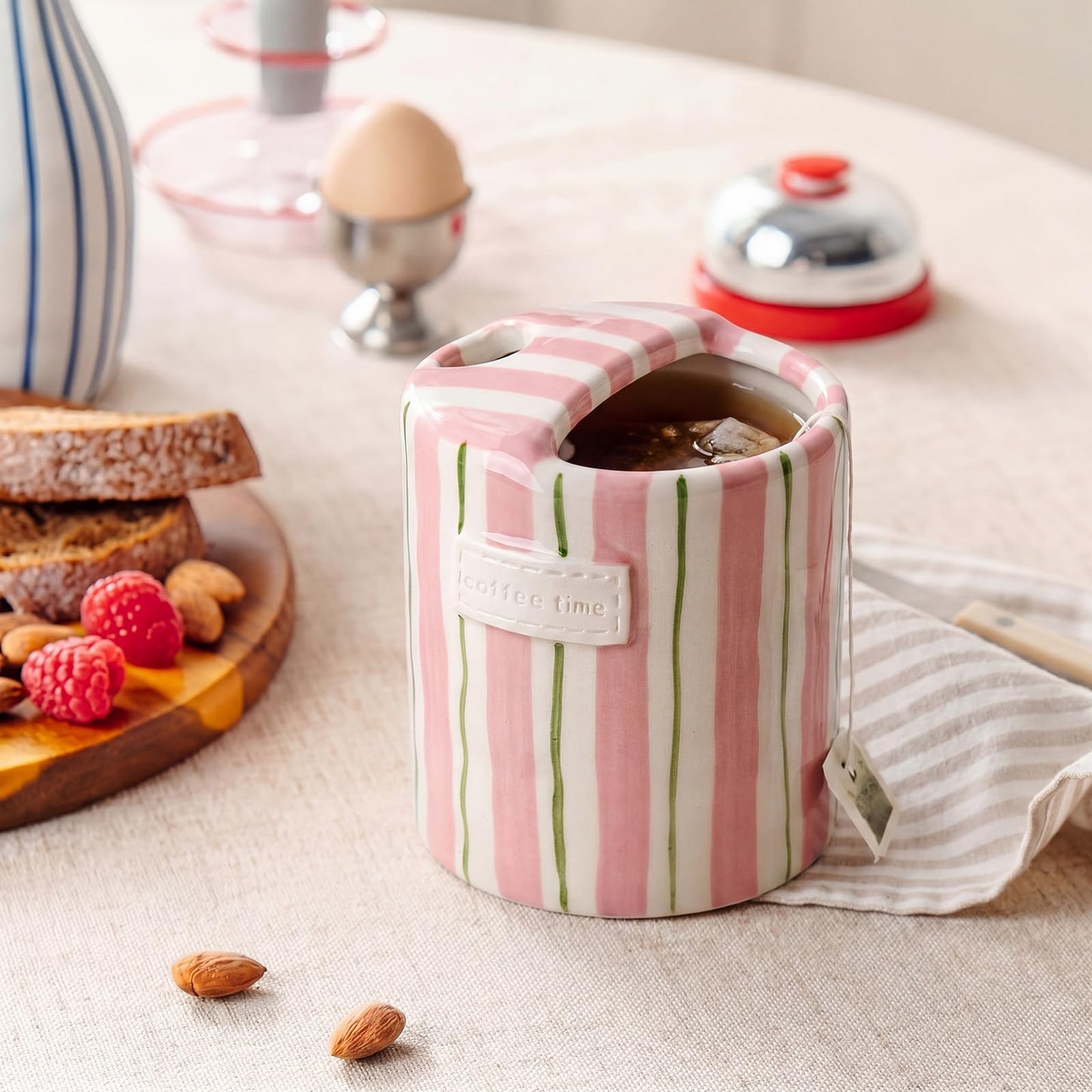 2 Pack Ceramic Mug with Sip Hole,