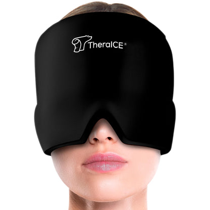 TheraICE Headache Relief Cap, Migraine Ice Pack Mask Products, Women Cooling Gel Hat, Face Cold Compress Head Wrap for Her Stress. Great Birthday Gift for Mom, Sister, Grandma, Girlfriend, & Teacher