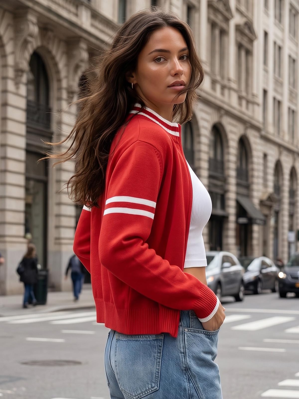 EXLURA Women Long Sleeve Zip Up