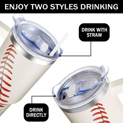 40oz Baseball Tumbler Gifts Stuff for Men Women Gift for Coach Mom