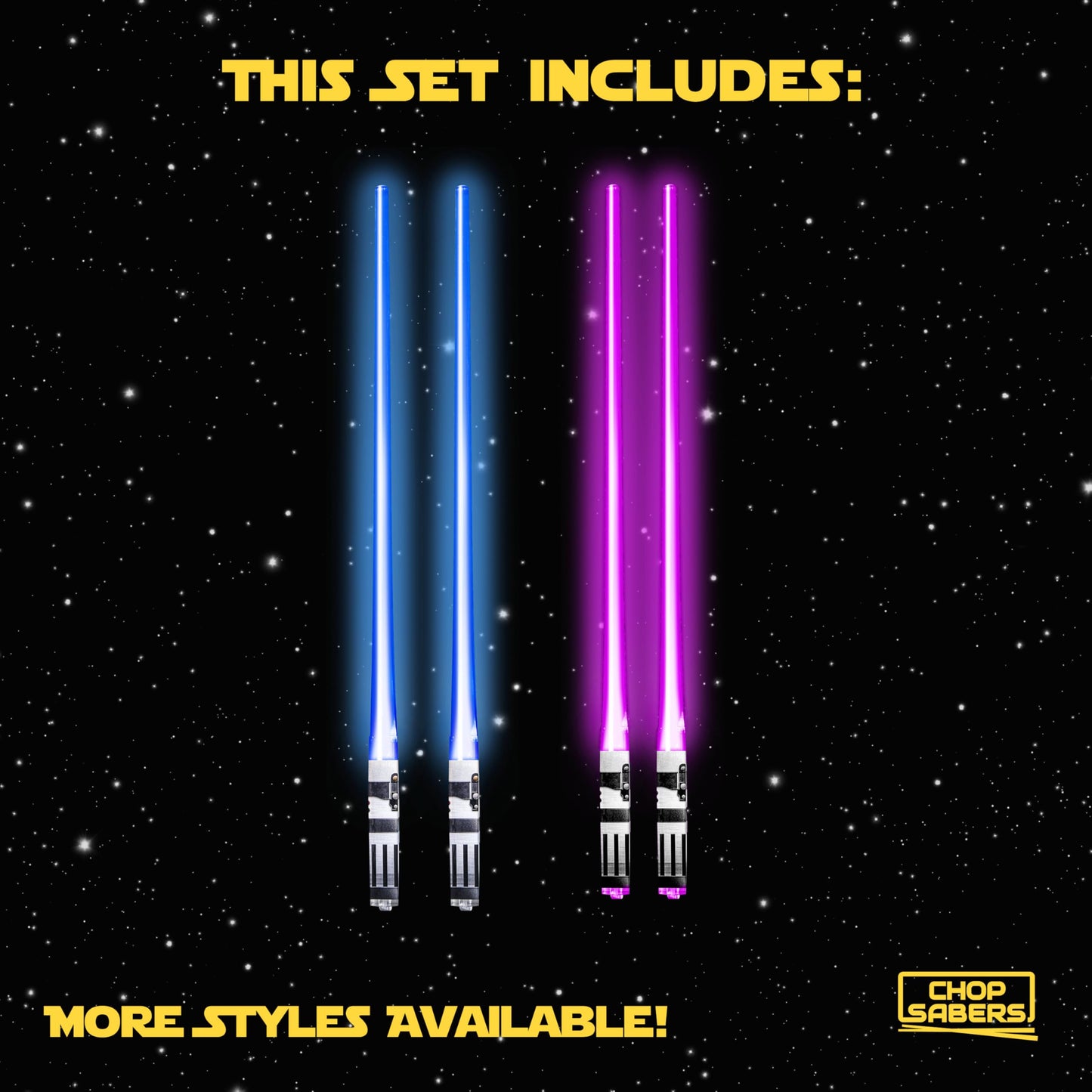 ChopSabers Lightsaber Led Light Up Chopsticks (1 Pair, Blue)