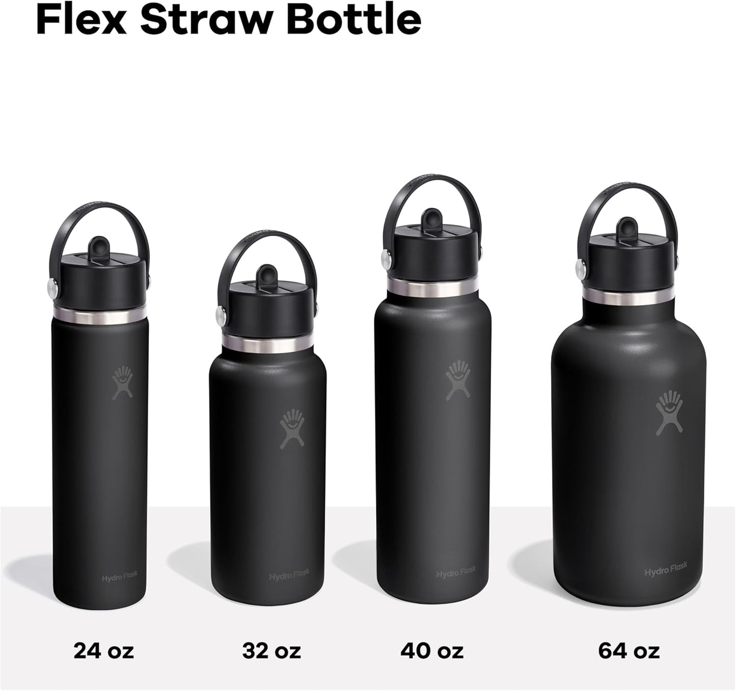 Hydro Flask Water Bottle - Insulated Stainless Steel - Wide Mouth Flex Straw Lid, Non Spill, Leakproof and Refillable in 32 Oz Supernova Purple