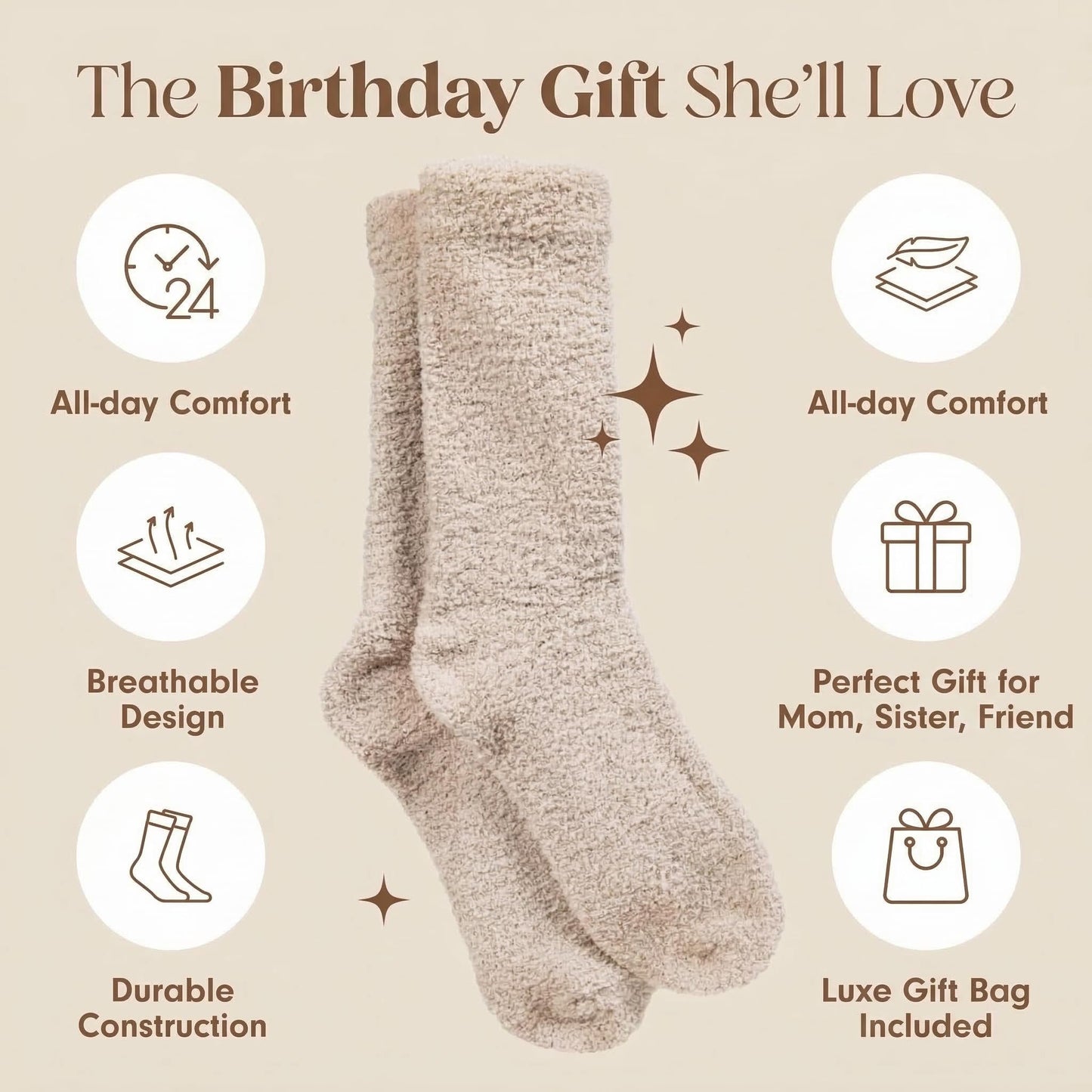 Unboxme Gifts Warm & Cozy Ultra-Luxe Cloud Sock