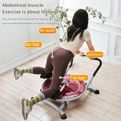 Ab Circle Pro Abdominal Trainer, Core Workout Fitness Equipment with Rotatable Kneeling Pad for Home Gym, Waist, Glutes & Legs Exercise