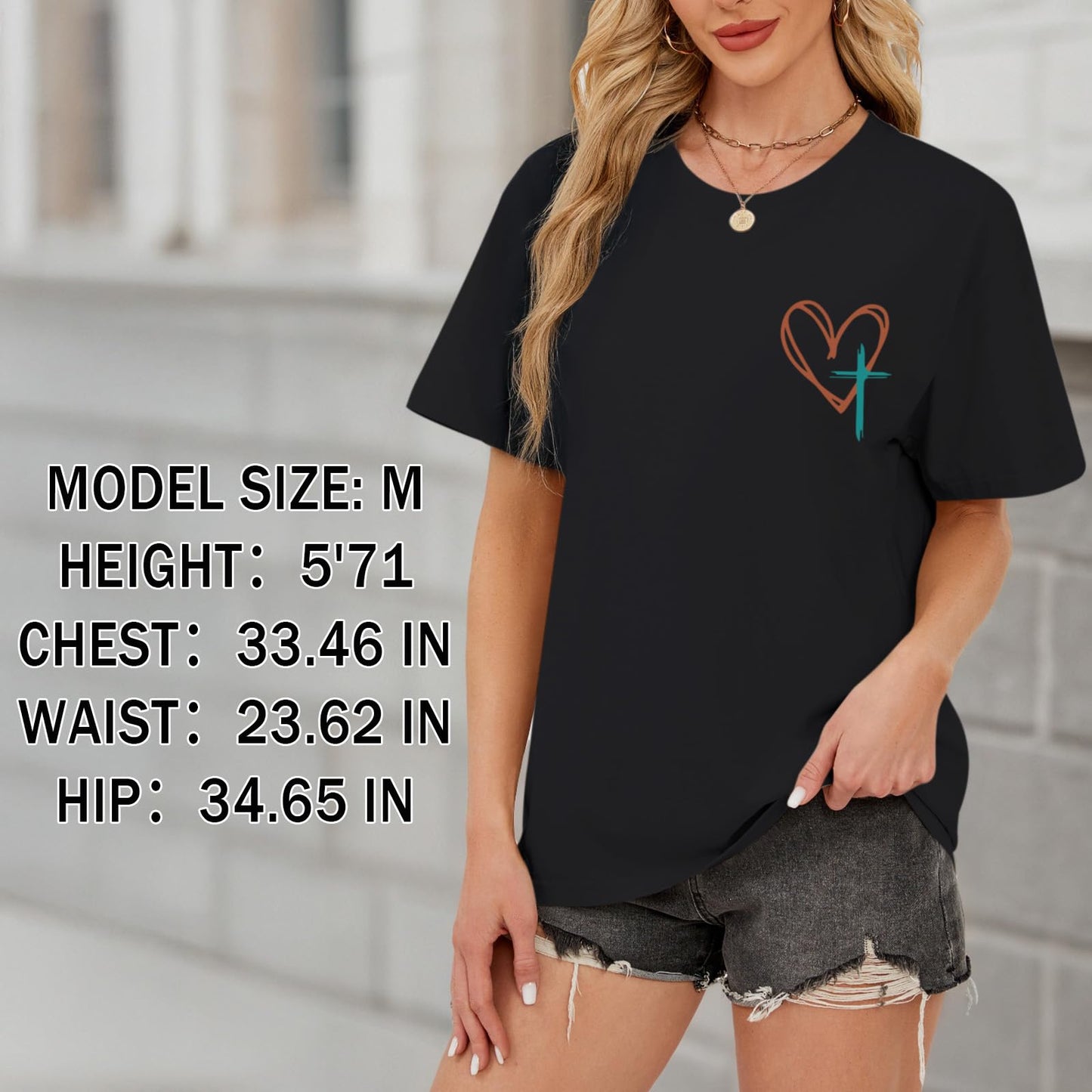 Tuislay Christian Shirts for Women Jesus Has My Back