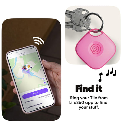 Life360 Tile - Bluetooth Tracker, Keys Finder and Item Locator for Keys, Bags and More. Phone Finder. Both iOS and Android Compatible. 1-Pack (Green Surf)